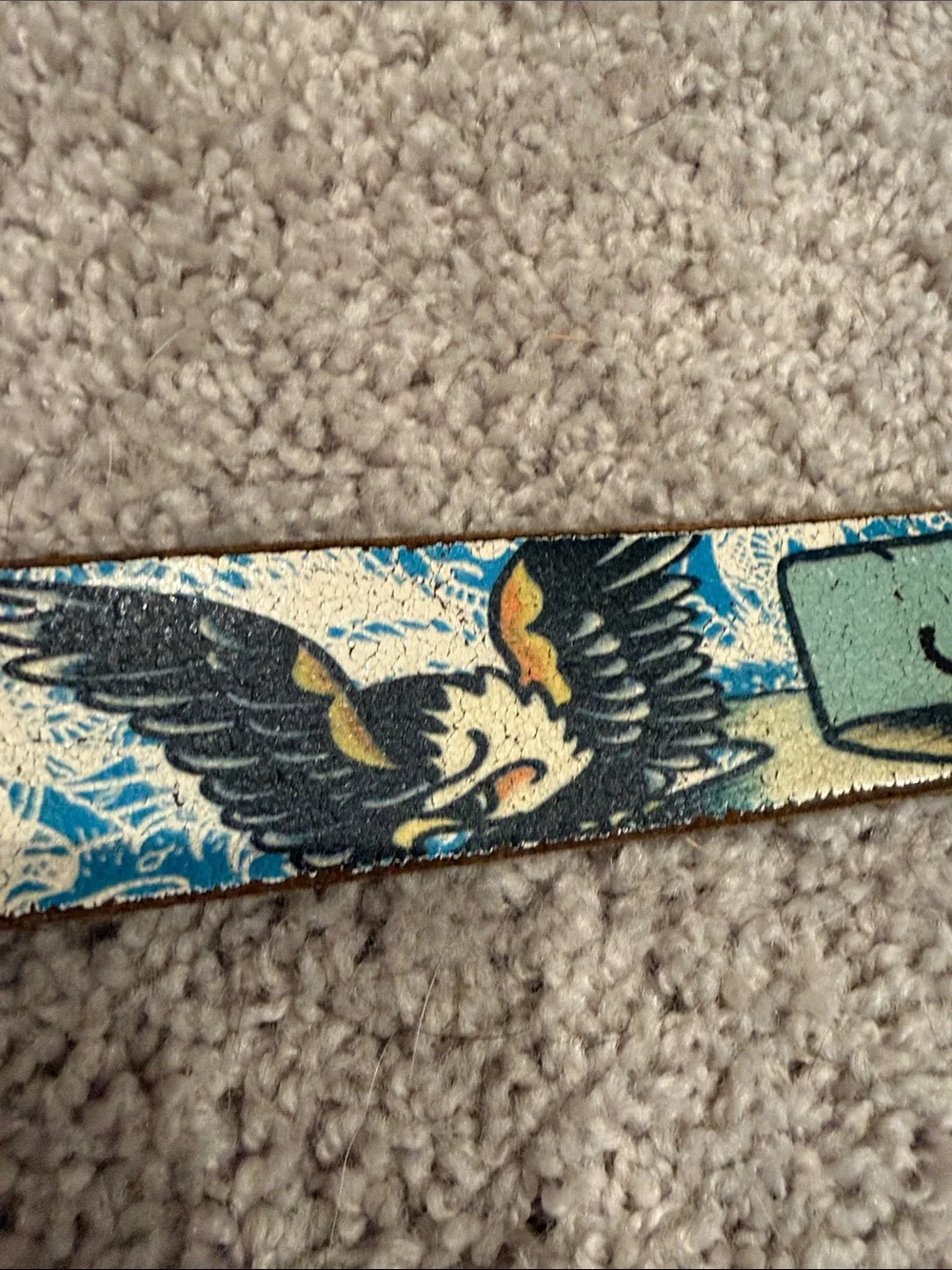 Ed Hardy Y2K Traditional Tattoo Style Leather Belt